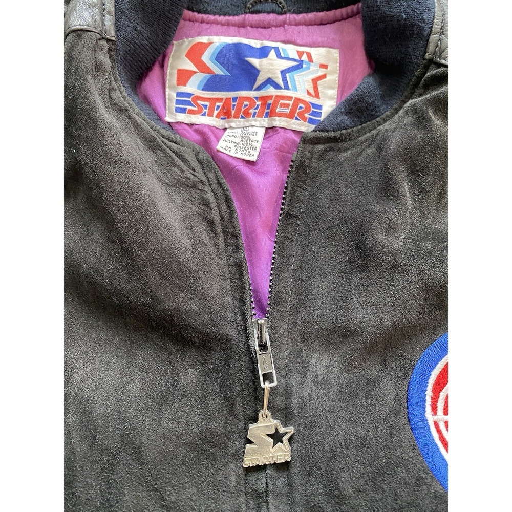 Vintage 90's‎ Starter Detroit Pistons NBA Leather Wool Varsity Jacket Men's XL - Picture 6 of 15
